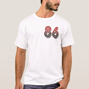 Retro Sports Team Number 86/1986 (Vorderseite) T-Shirt