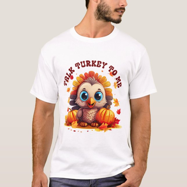 Retro "Sprich mit mir über die Türkei" Herbstfamil T-Shirt (Vorderseite)