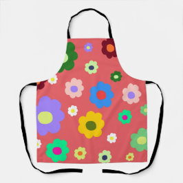 Retro Spring Blume farbenfrohe Blumenküche Schürze