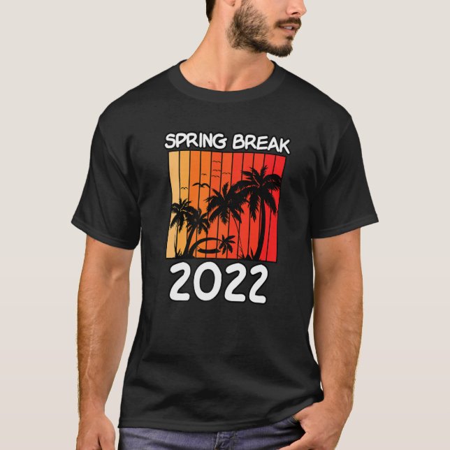 Retro Spring Break 2022 Beach Vacation Trip 1 T-Shirt (Vorderseite)
