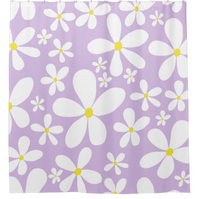 Retro Spring Daisies #1 #decor #art Duschvorhang (Vorderseite)