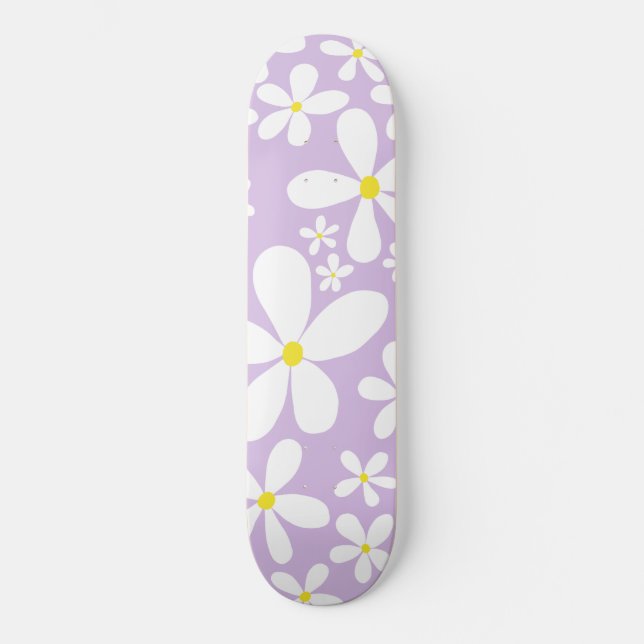 Retro Spring Daisies #1 #decor #art Skateboard (Vorderseite)