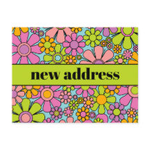 Retro Spring Floral New Address