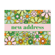 Retro Spring Floral New Address