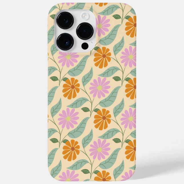 Retro spring flowers Case-Mate iPhone hülle (Rückseite)