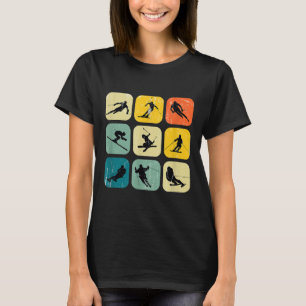 Retro Square Wintersports Ski Nordic Combination A T-Shirt