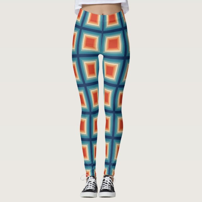 Retro Squares Leggings (Vorderseite)