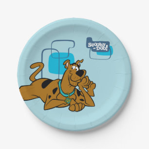 Retro Squares Scooby-Doo ablegen Pappteller