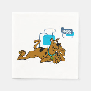 Retro Squares Scooby-Doo Lying Down Serviette