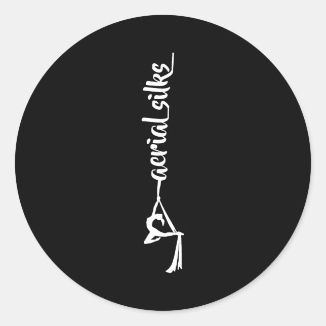 Retro Srt Aerial Silks Quote Funny Basic  Runder Aufkleber (Vorderseite)