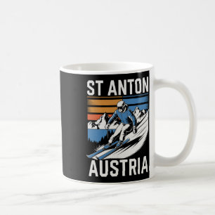 Retro St Anton Österreich Skigebiet Kaffeetasse