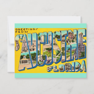 Retro-St.-Augustine-Florida-Postkarte Postkarte