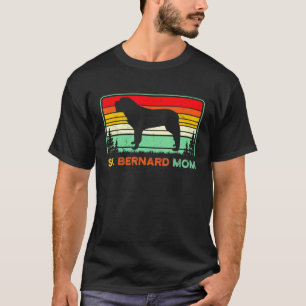 Retro St Bernard Mama Vintag Dog Lover Pet Eigentü T-Shirt