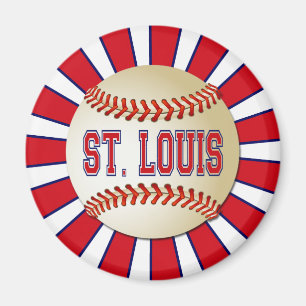 RETRO ST LOUIS BASEBALL MAGNET