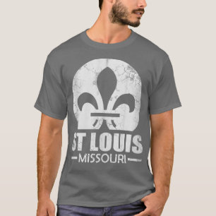 Retro St Louis Flag Missouri Staat Vintag Fade T-Shirt
