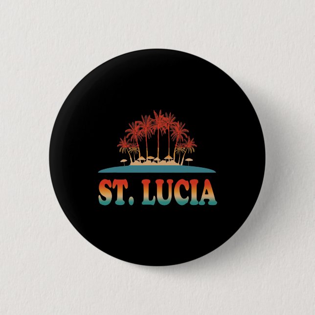 Retro St Lucia Shirt San Lucia Shirt Karibik S Button (Vorderseite)