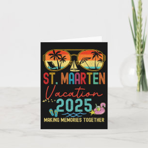 Retro St. Maarten Urlaub 2025 Erinnerungen passend Karte