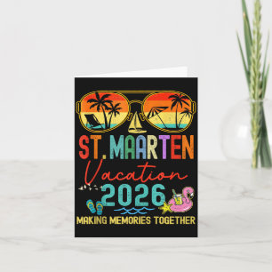 Retro St. Maarten Urlaub 2026 Erinnerungen passend Karte