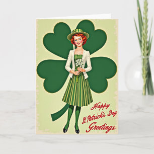 Retro St. Patrick's Day Karte