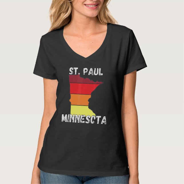 Retro St Paul MN Minnesota City Apparel T-Shirt (Vorderseite)