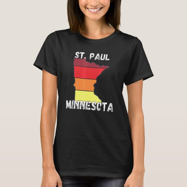 Retro St Paul MN Minnesota City Apparel T-Shirt (Vorderseite)