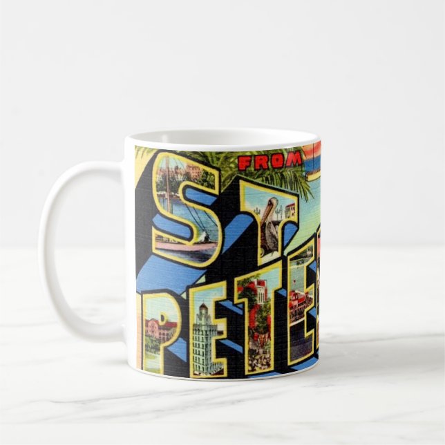 Retro St Petersburg Florida Kaffeetasse (Links)