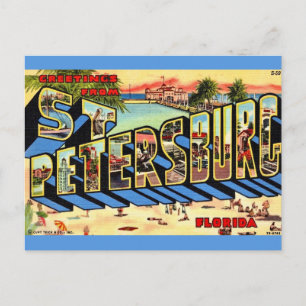 Retro St. Petersburg Florida  Postkarte