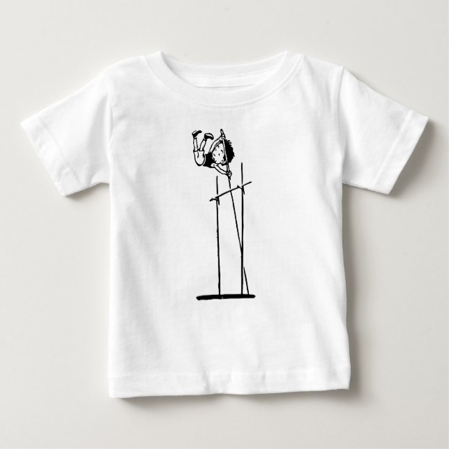Retro Stabhochsprung Baby T-shirt (Vorderseite)