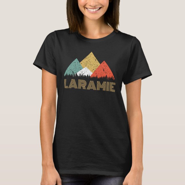 Retro Stadt des Laramie GebirgsShirts T-Shirt (Vorderseite)
