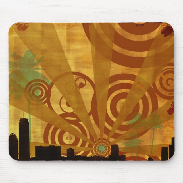 Retro Stadt Mousepad (Vorne)