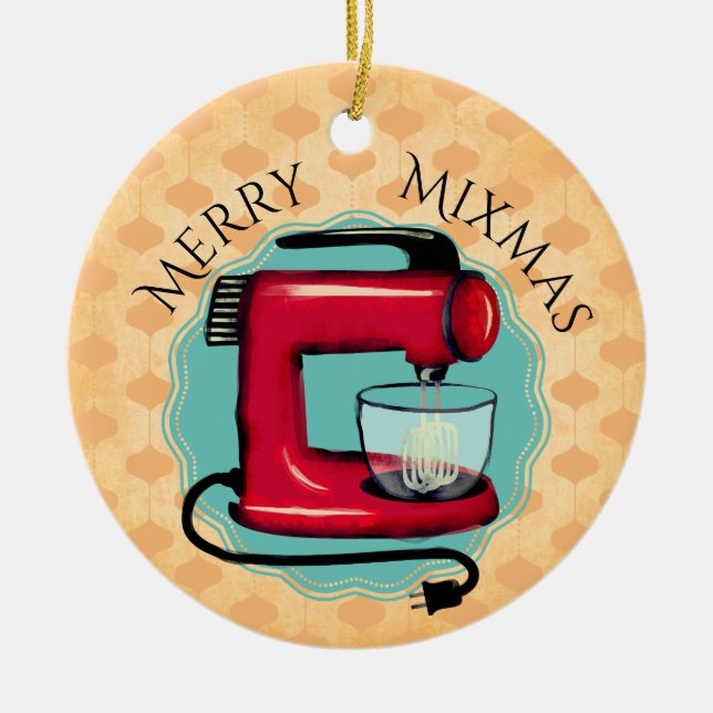Retro Stand Mixer Backbäckerei Weihnachtsschmuck (Vorne)