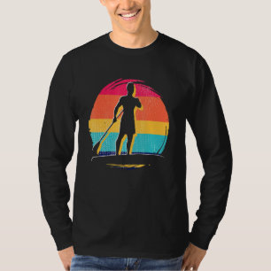 Retro Stand Up Paddler Paddleboarding Outdoor Pad T-Shirt