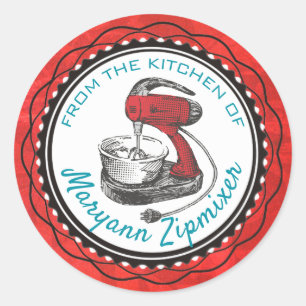 Retro Standmischer aus der Küche des Aufklebers Runder Aufkleber
