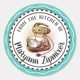 Retro Standmischer aus der Küche des Aufklebers Runder Aufkleber