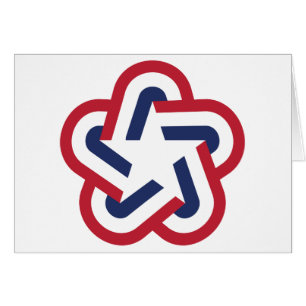 Retro Star Grußkarte