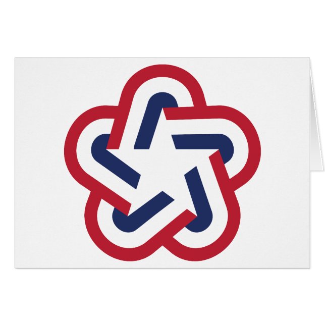 Retro Star Grußkarte (Vorderseite (Horizontal))