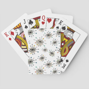 Retro Starburst Mid Century Modern Muster Spielkarten