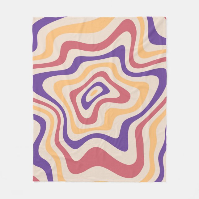 Retro starburst sunburst background pattern. 1960s fleecedecke (Vorderseite)