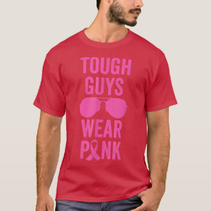 Retro starke Typ Sondenblase tragen rosa Brustkreb T-Shirt