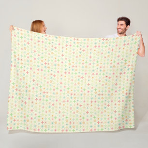 Retro Stars Fleece Blanket