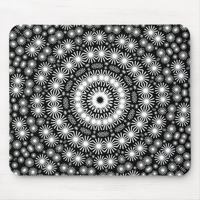 Retro Stars Kaleidoskop Mousepad (Vorne)