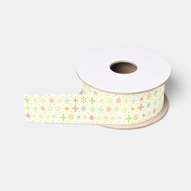 Retro Stars Ribbon Ripsband (Spule)