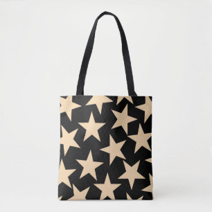 Retro Stars Y2K Pattern with Black Background