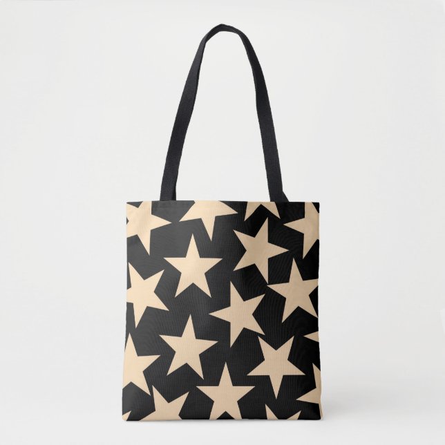 Retro Stars Y2K Pattern with Black Background (Vorderseite)
