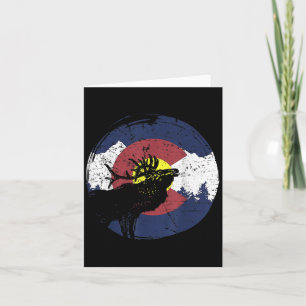 Retro State Flag Colorado Rocky Berge Skifahren Karte