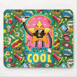 Retro Stay Cool Star Pop Art Mouse Pad Mousepad