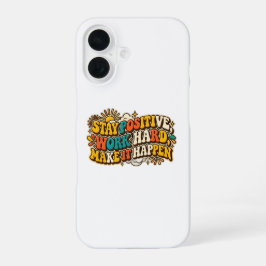 Retro Stay Positive iPhone-Hülle iPhone 16 Hülle