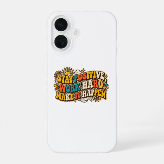 Retro Stay Positive iPhone-Hülle iPhone 16 Hülle