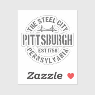 Retro Steel City Pittsburgh Pennsylvania Yinz vint Aufkleber