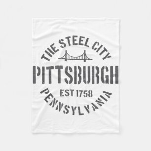 Retro Steel City Pittsburgh Pennsylvania Yinz vint Fleecedecke